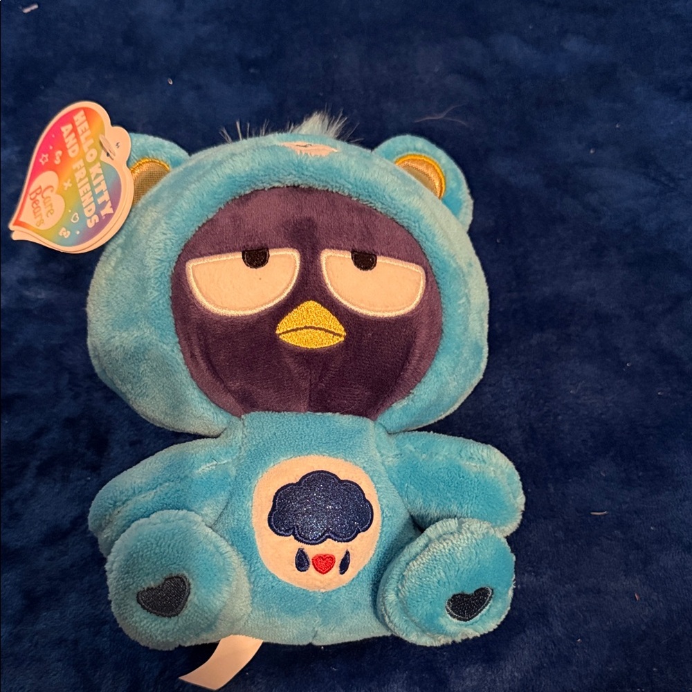 Hello Kitty Badtz-Maru dressed as grumpy bear Plush Toy
